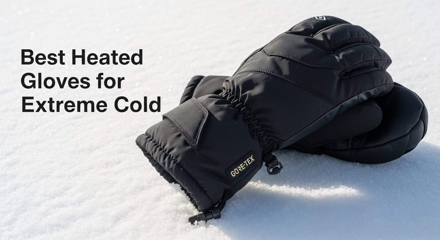 Durable heated GORE-TEX gloves ideal for extreme winter conditions, providing warmth and waterproof protection.