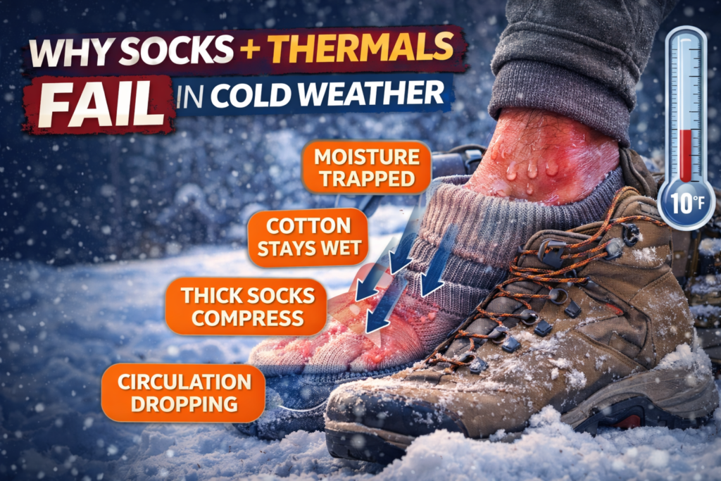Socks + Thermals Fail in Cold Weather