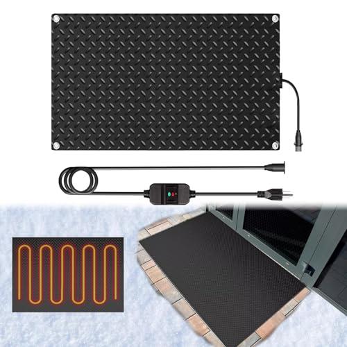 ANSIKE Heated Snow Melting Mats for Doorways — electric heated outdoor mat, 30 x 48 inches, non-slip surface