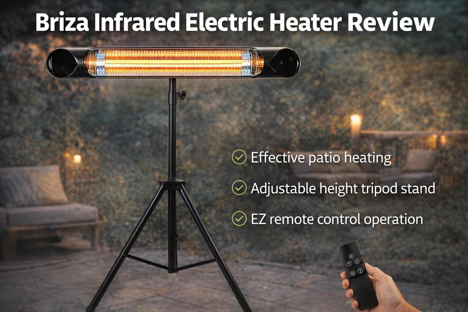 Infrared Electric Patio Heater for Outdoor & Indoor Use.