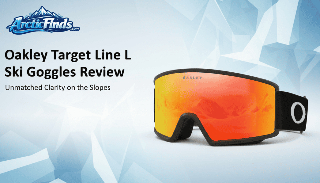 Oakley Target Line L snow goggles with clear lens for optimal vision in winter sports.