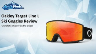 Oakley Target Line L snow goggles with clear lens for optimal vision in winter sports.