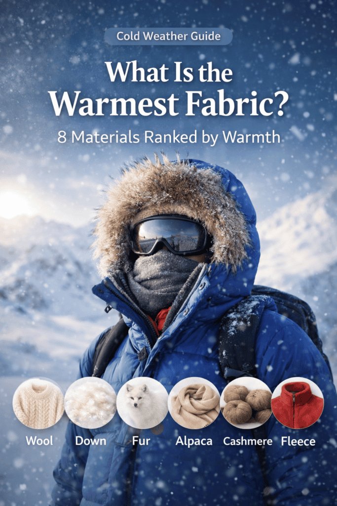 Person in winter gear with fur-lined hood and goggles in snowy landscape.